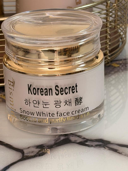 BISMID KOREAN SECRET SNOW WHITE Face Cream BISMID CRÈME DE VISAGE ÉCLAIRCI... -